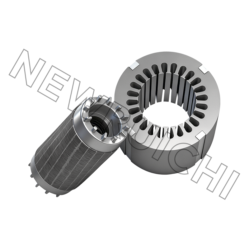 Ensemble stator et noyau de rotor de moteur à courant alternatif